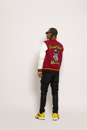 Burgundy GHU Letterman Jacket