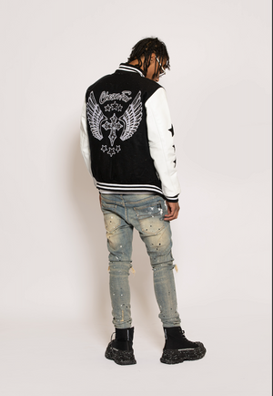 Black/White Chosen-Few Varsity Jacket