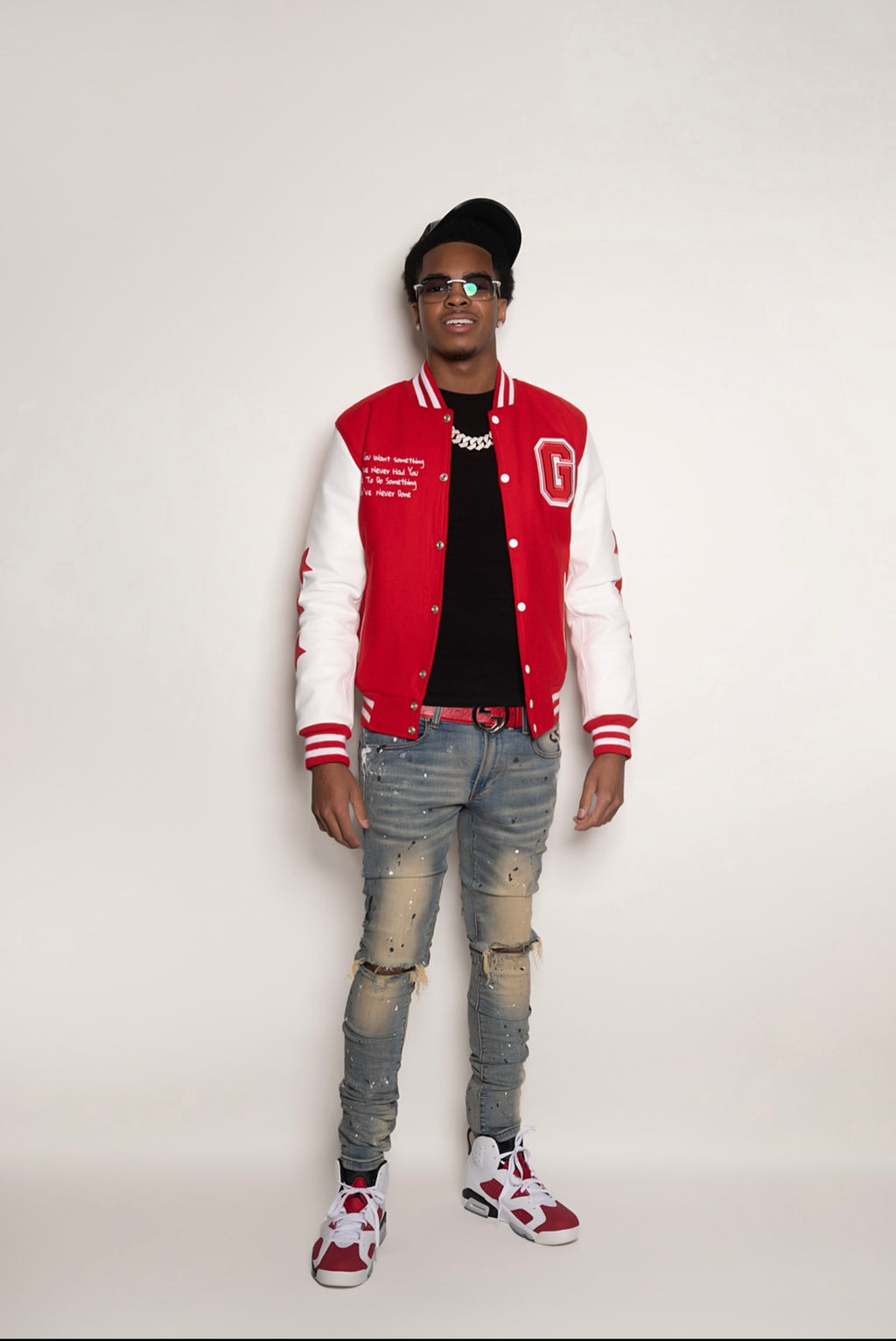 Red GrindHard University Letterman