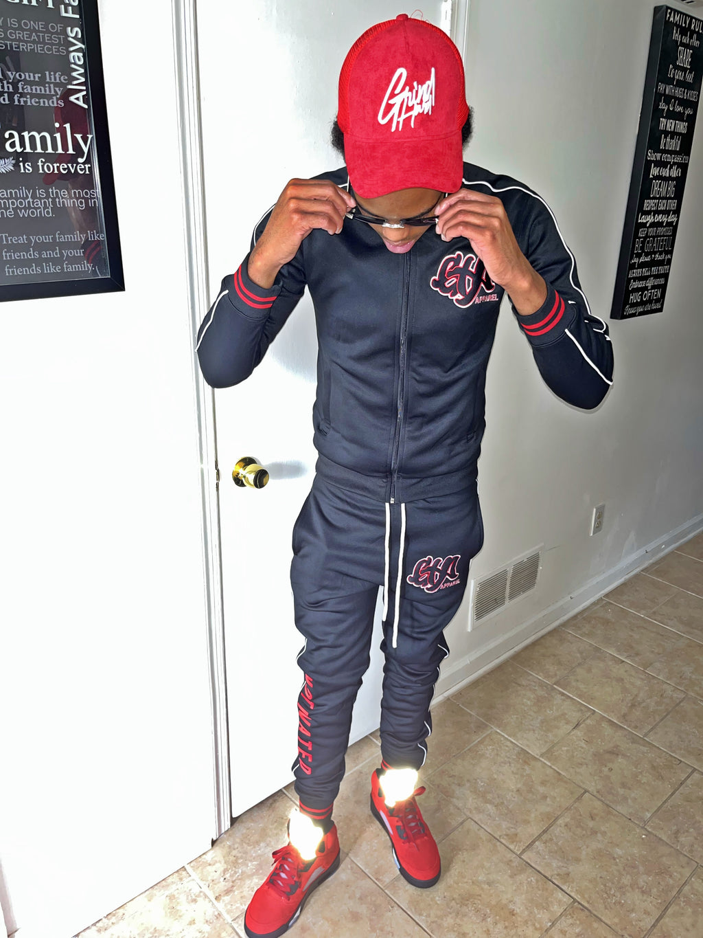 Red Motivated TrackSuit