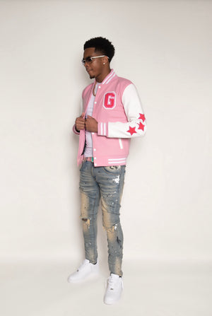 Pink GrindHard University Letterman